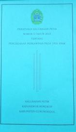 PERATURAN KALURAHAN PETIR NOMOR 5 TAHUN 2023 TENTANG PENCEGAHAN PERKAWINAN USIA ANAK